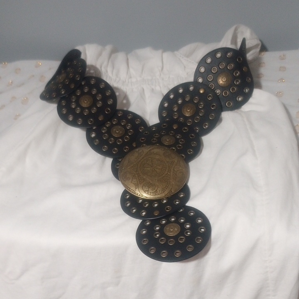 Black and Gold Statement Necklace